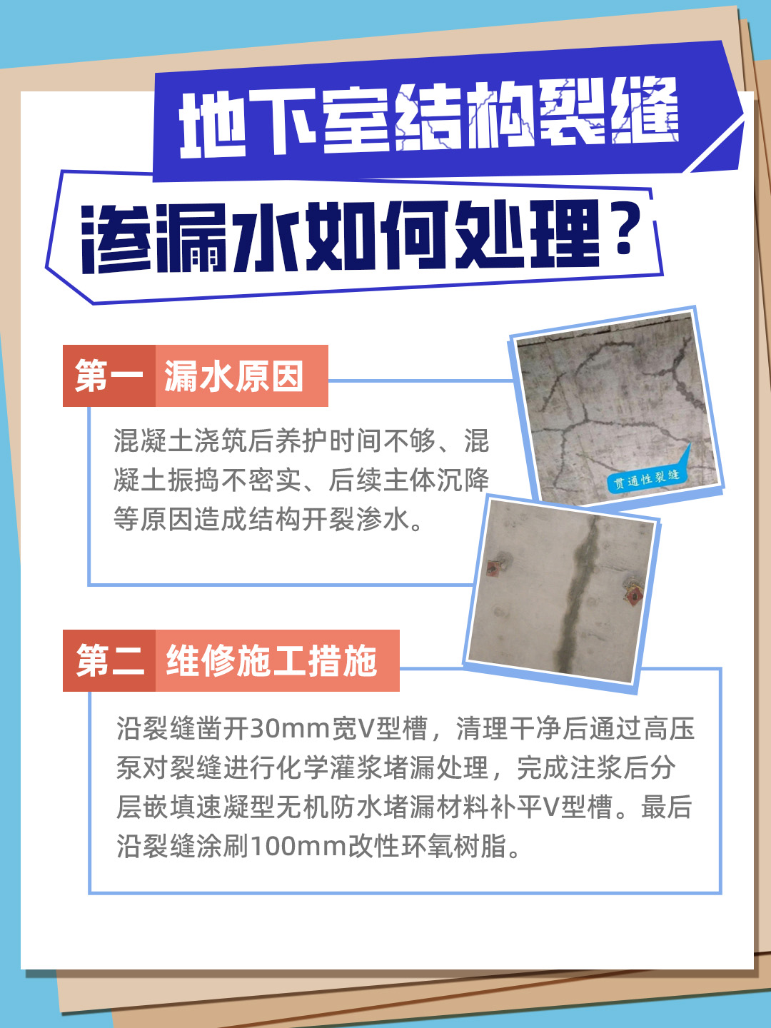 恒久分享‖地下室結(jié)構(gòu)裂縫滲水如何處理？